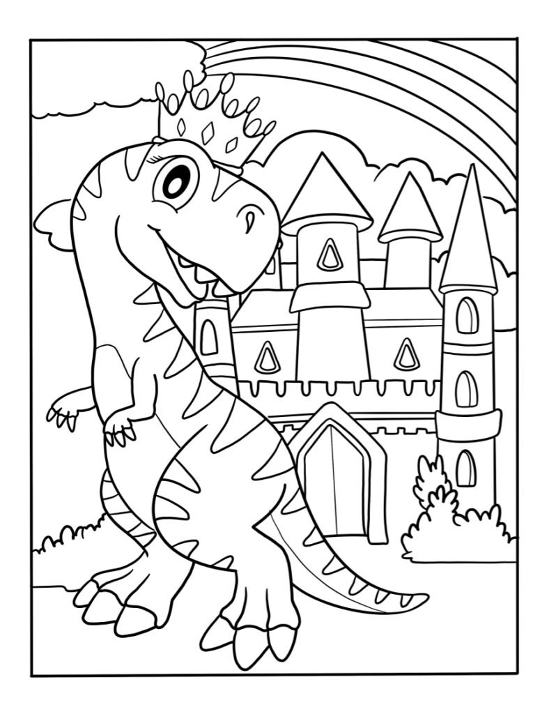 Get dozens of our printable cute dinosaur coloring pages for free