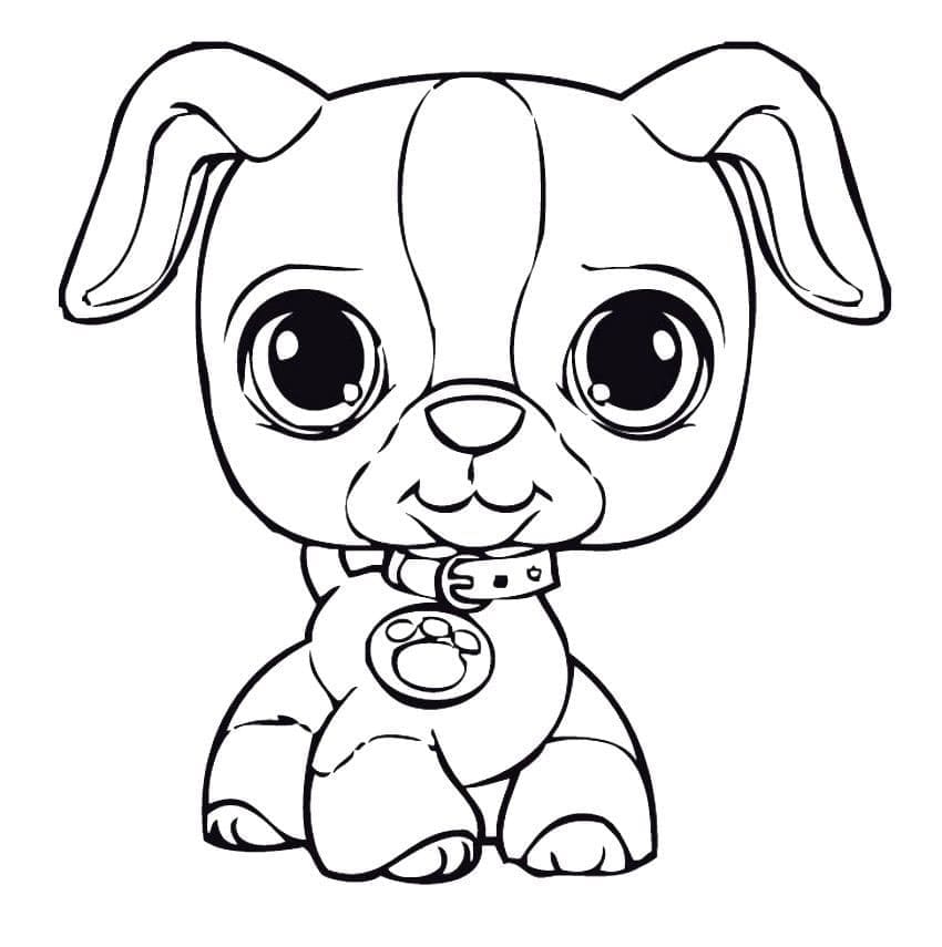 Adorable puppy coloring page