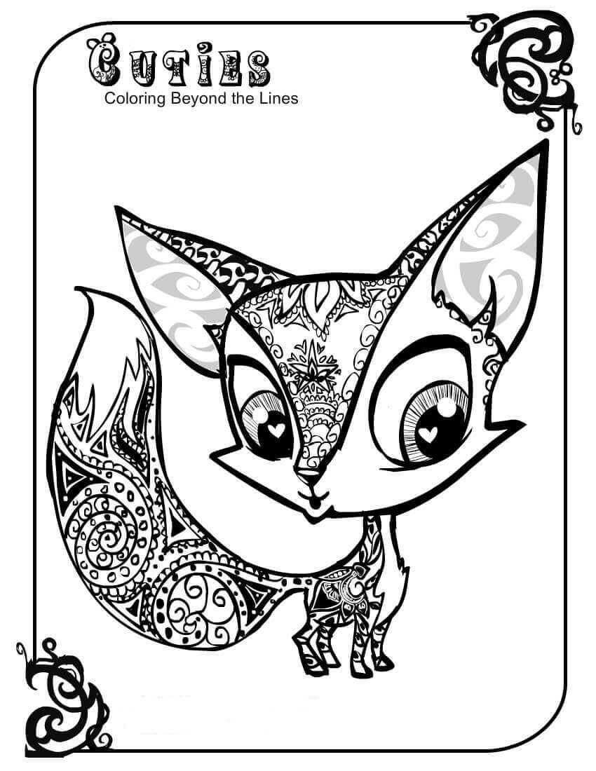 Littlest pet shop coloring pages fox fox coloring page animal coloring pages dolphin coloring pages