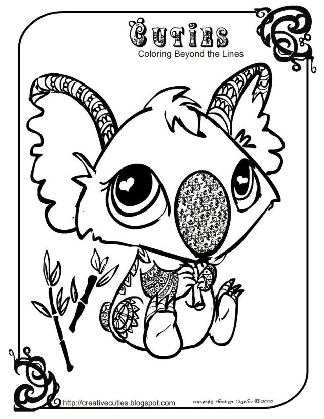 Creative picture of cuties coloring pages