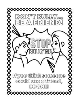 Cyberbullying coloring sheets tpt