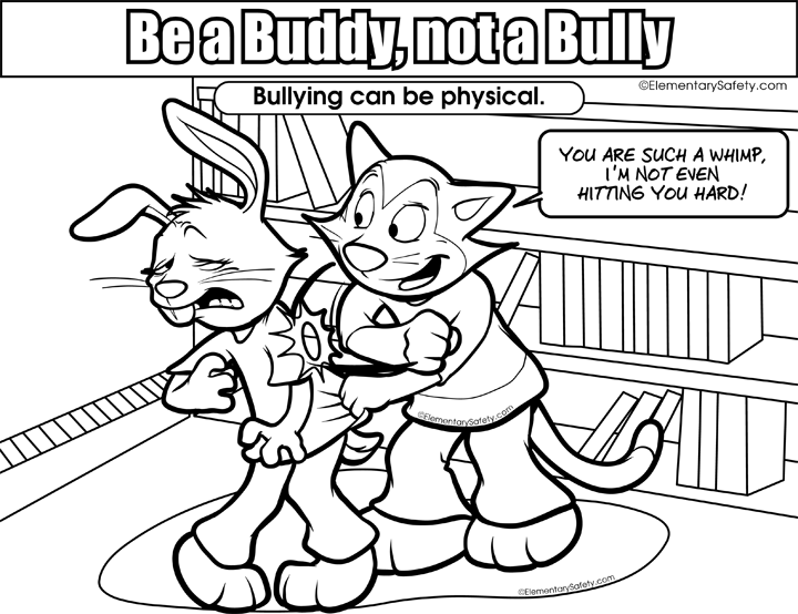 Physical bullying â coloring be buddy not bully