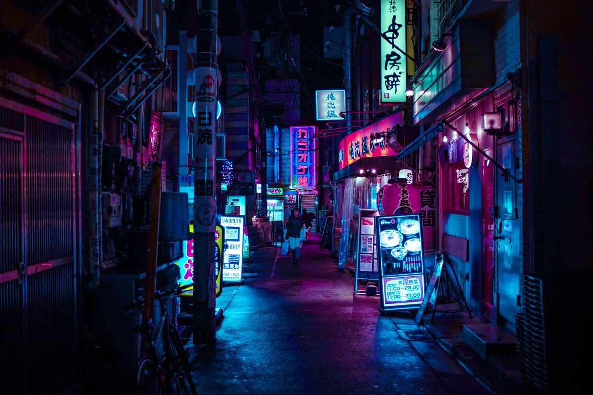 Japan cyberpunk wallpaper by Hovederutre - Download on ZEDGE™