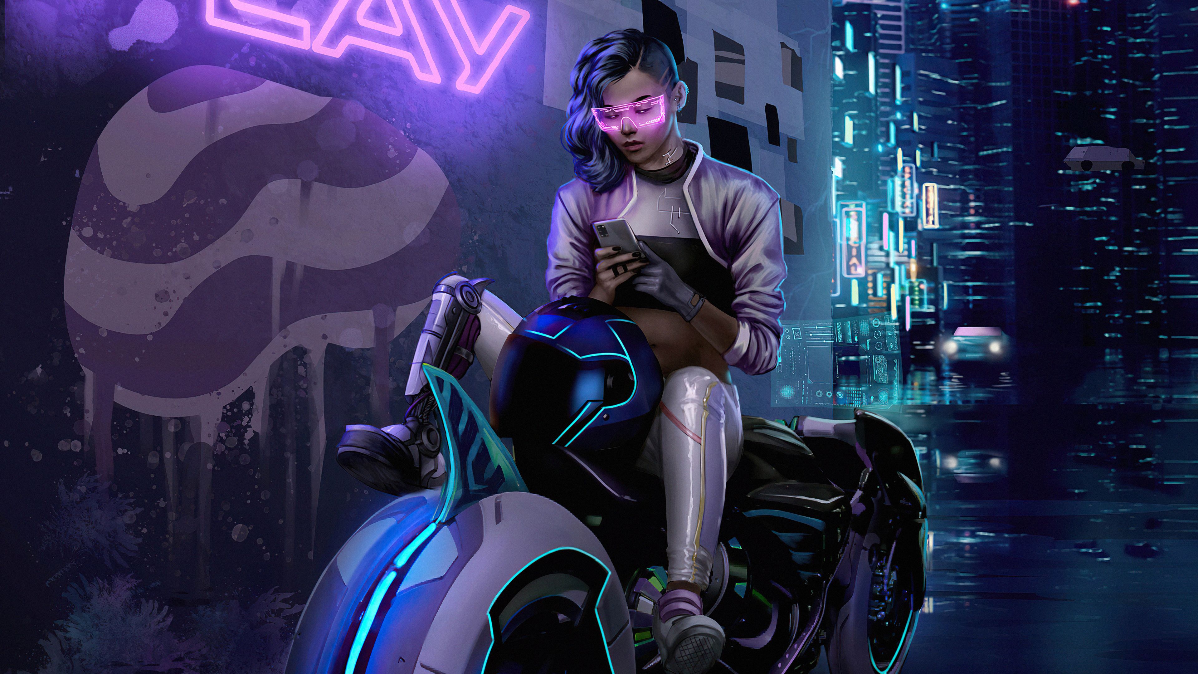 HD desktop wallpaper: Motorcycle, Video Game, Cyberpunk 2077 download free  picture #994384