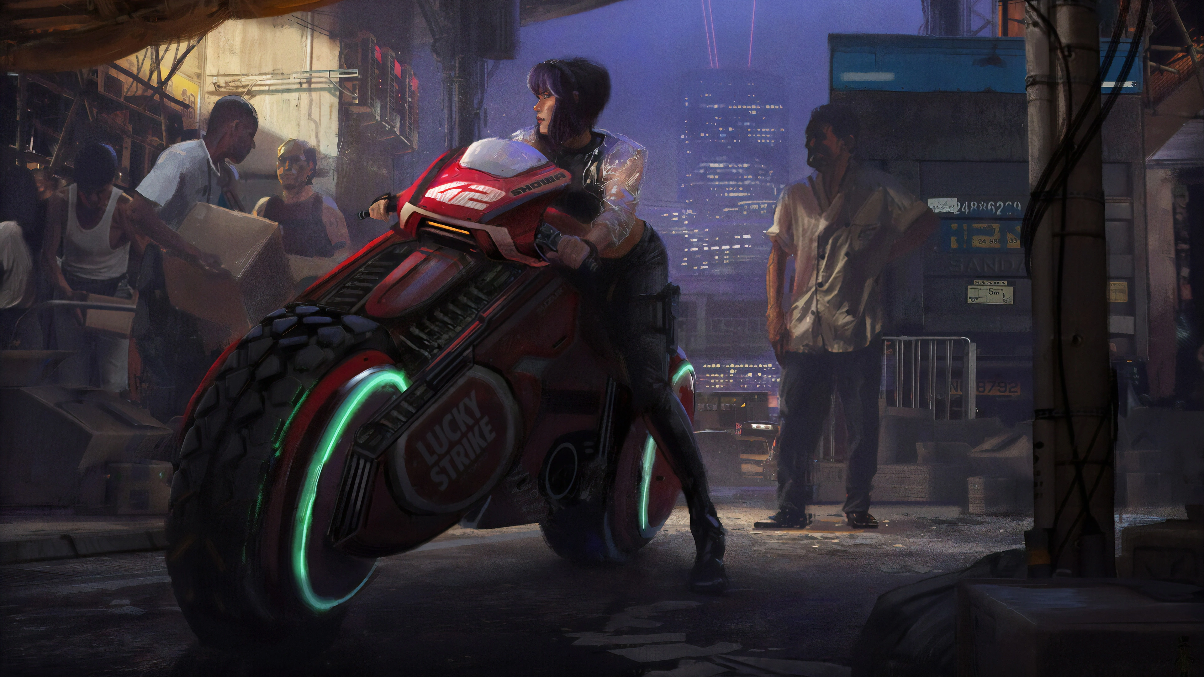 HD desktop wallpaper: Motorcycle, Video Game, Cyberpunk 2077 download free  picture #994384