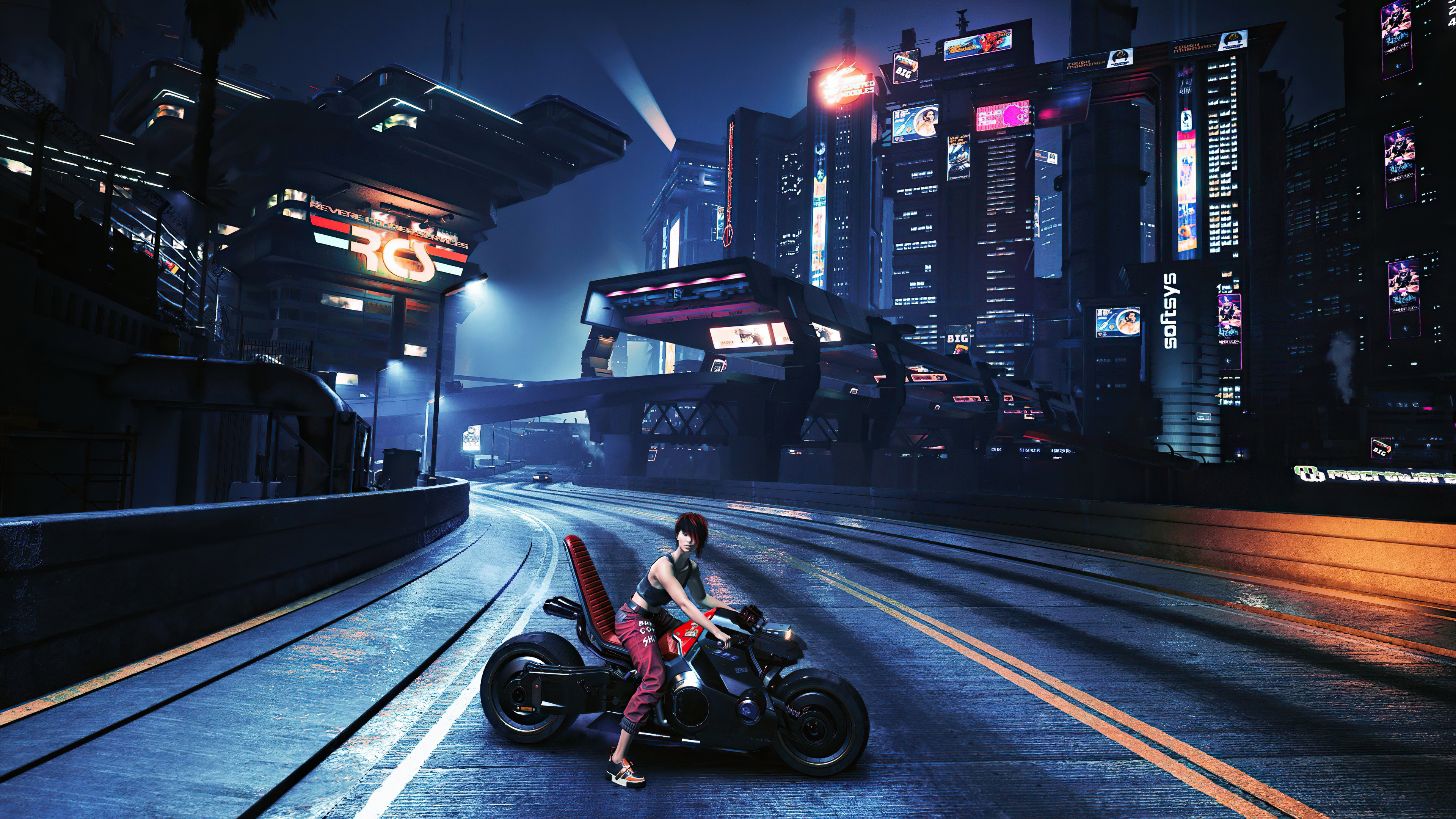 HD desktop wallpaper: Motorcycle, Video Game, Cyberpunk 2077 download free  picture #994384