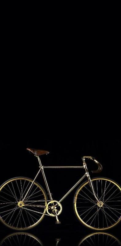 Gold bicycle wallpaper by ifeellucjy