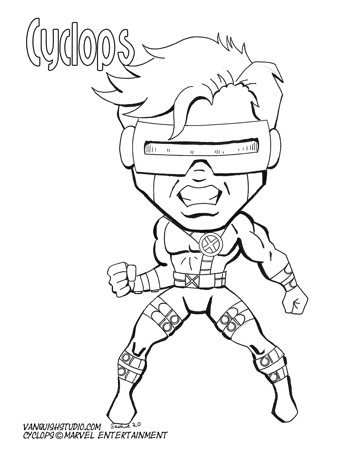 New coloring page â cyclops vanquish studio