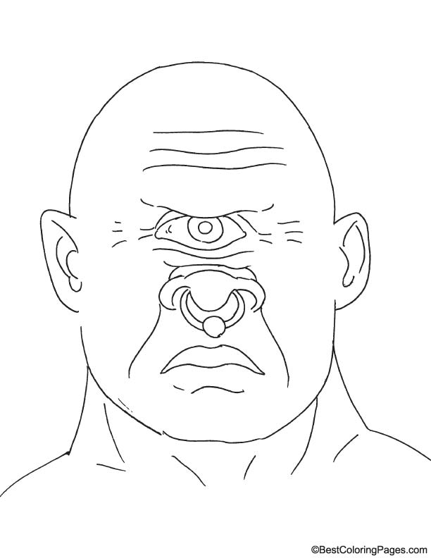 One eyed cyclops coloring page download free one eyed cyclops coloring page for kids best coloring pages