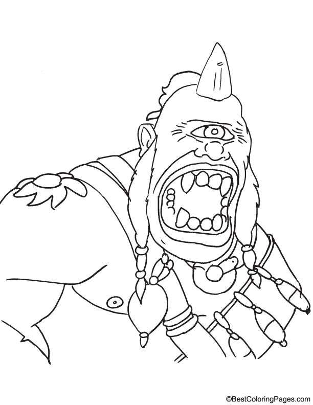 Angry cyclops coloring page download free angry cyclops coloring page for kids best coloring pages