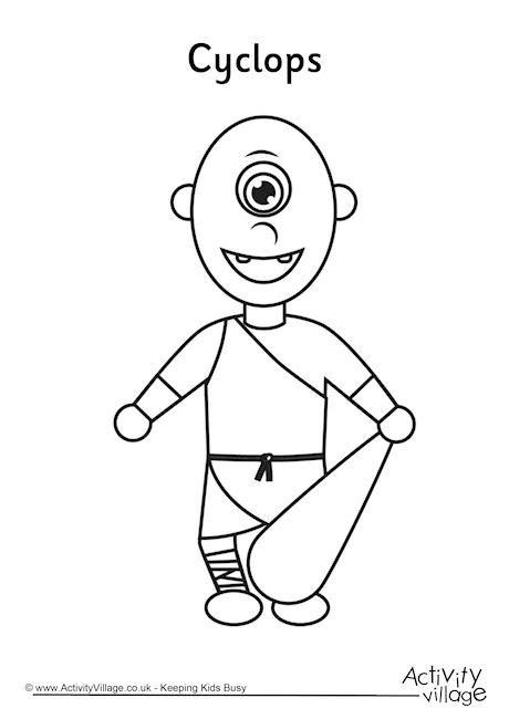 Cyclops colouring page colouring pages ancient greece coloring pages