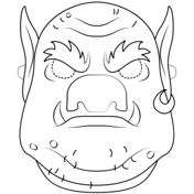 Cyclops mask coloring page free printable coloring pages