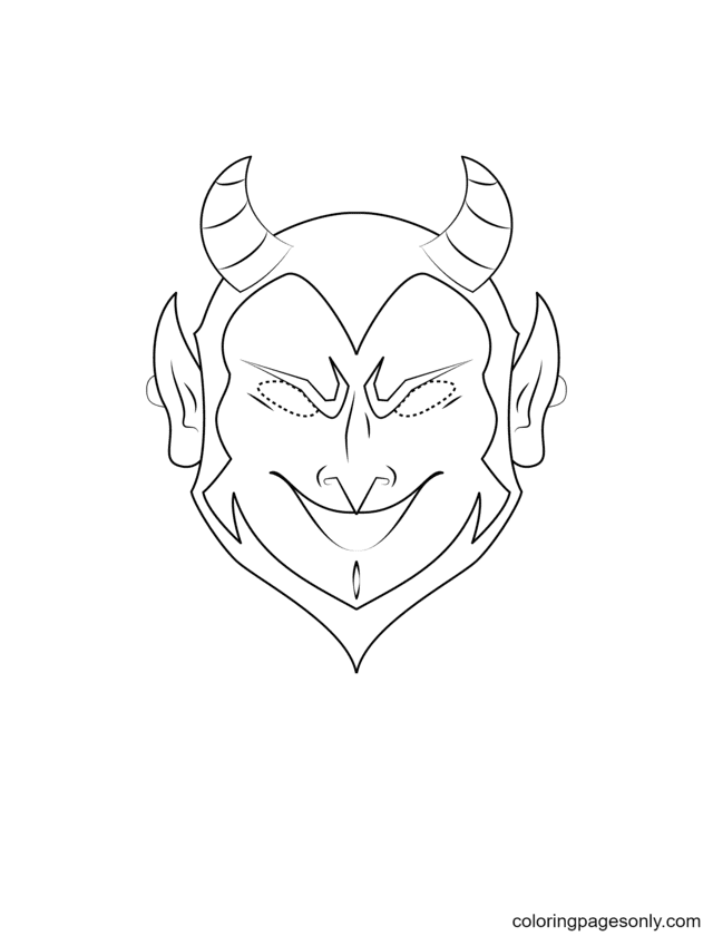 Halloween masks coloring pages printable for free download