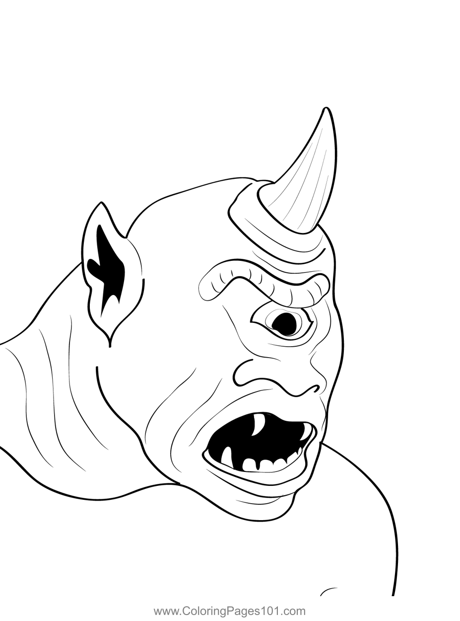 Cyclop coloring page for kids