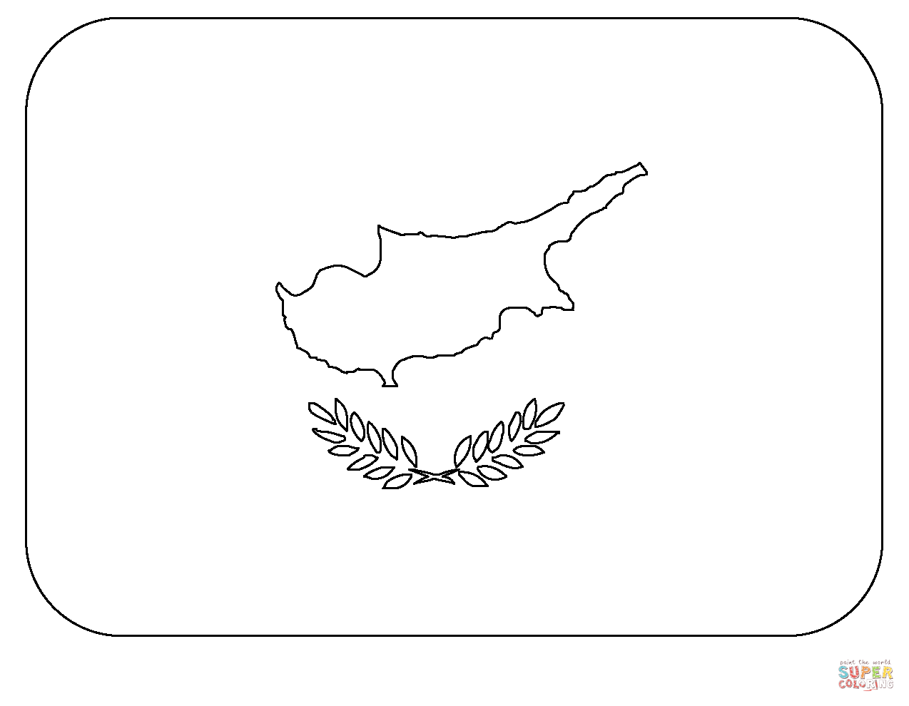 Flag of cyprus emoji coloring page free printable coloring pages