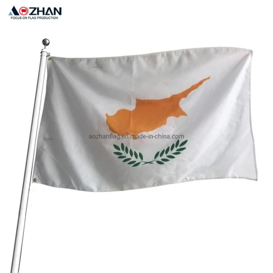 Custom ft promotional printed polyester cyprus country national flag