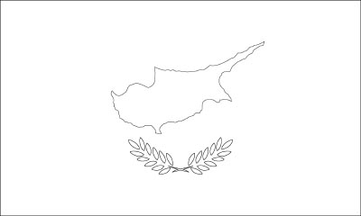 Coloring page for the flag of cyprus