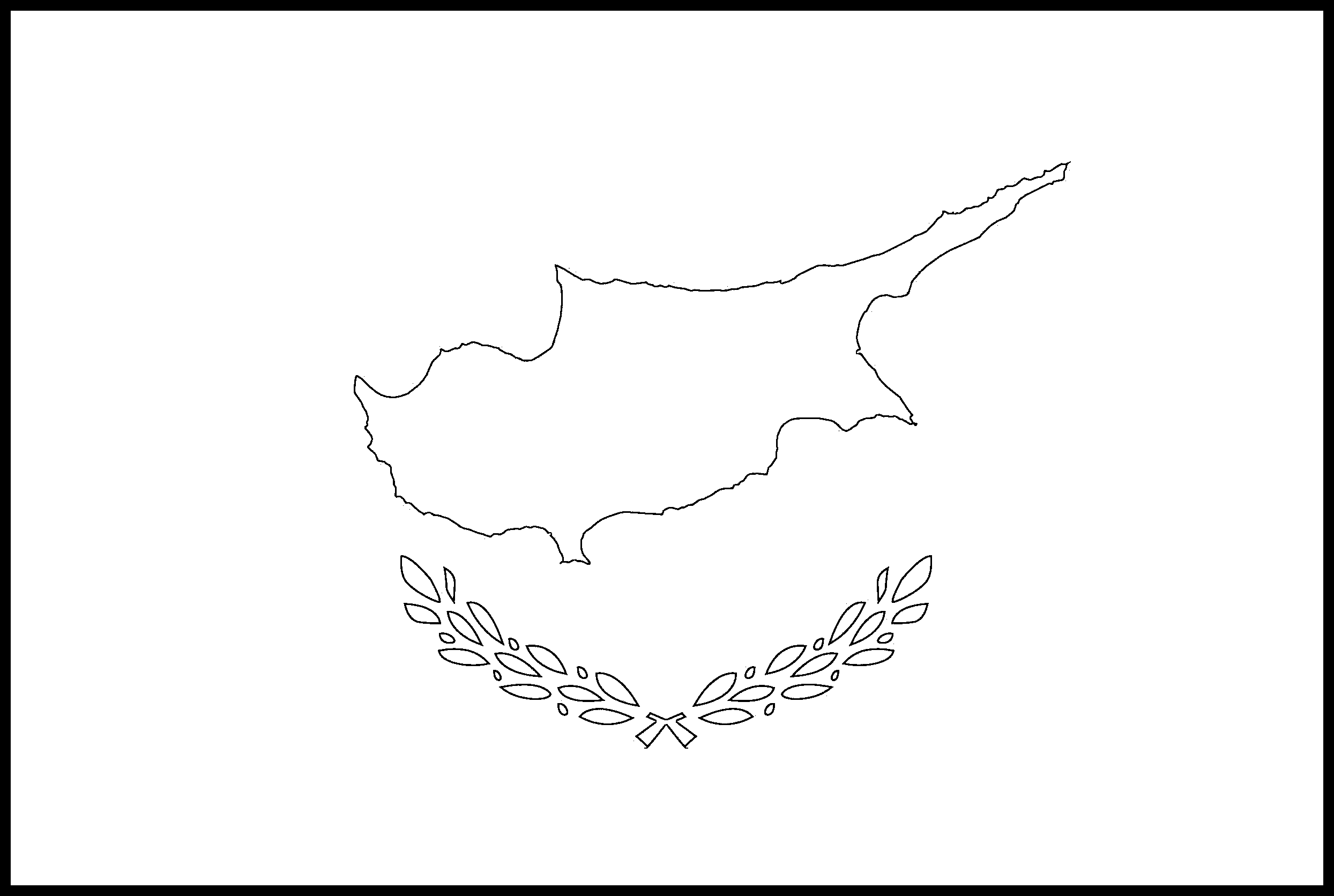 Cyprus flag colouring page â flags web