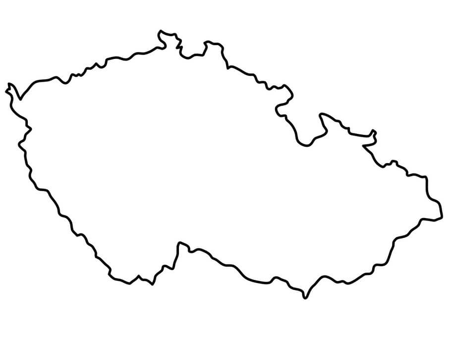 Czech republic outline map fãrbung seite