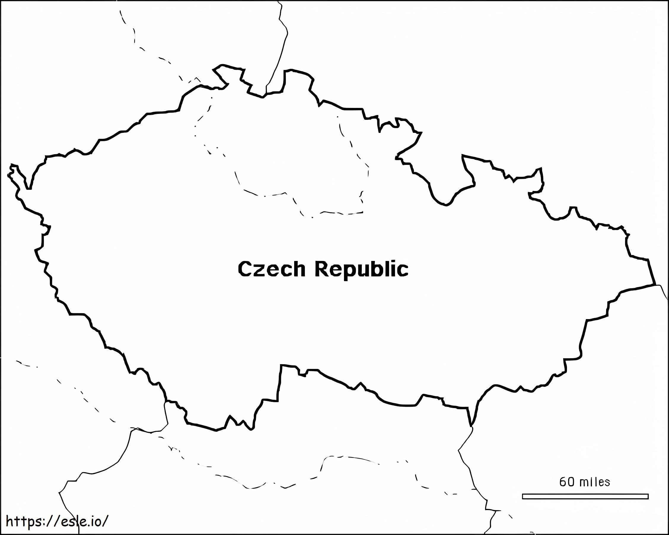 Map of czech republic coloring page