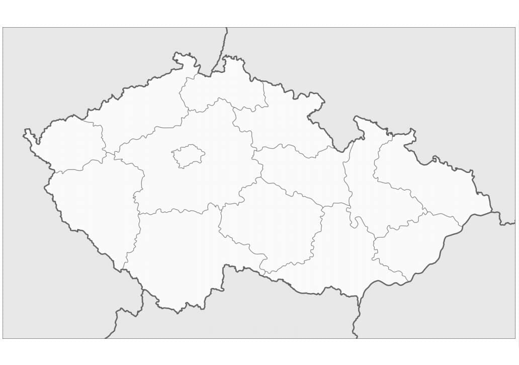 The czech republic map coloring page