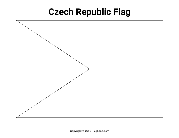 Free czech republic flag coloring page