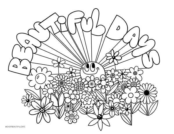 Beautiful days coloring page