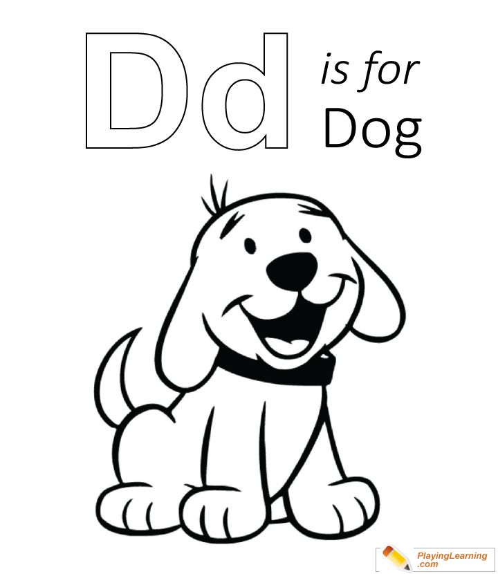 D is for dog colorg page free d is for dog colorg page abc colorg pages d is for dog valentes day colorg page