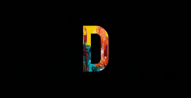 Wallpaper d alphabet colorful amoled art desktop wallpaper hd image picture background dac