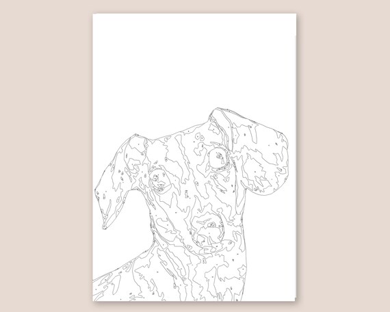 Dachshund paint by numbers printable painting for adults colour by numbers print at home