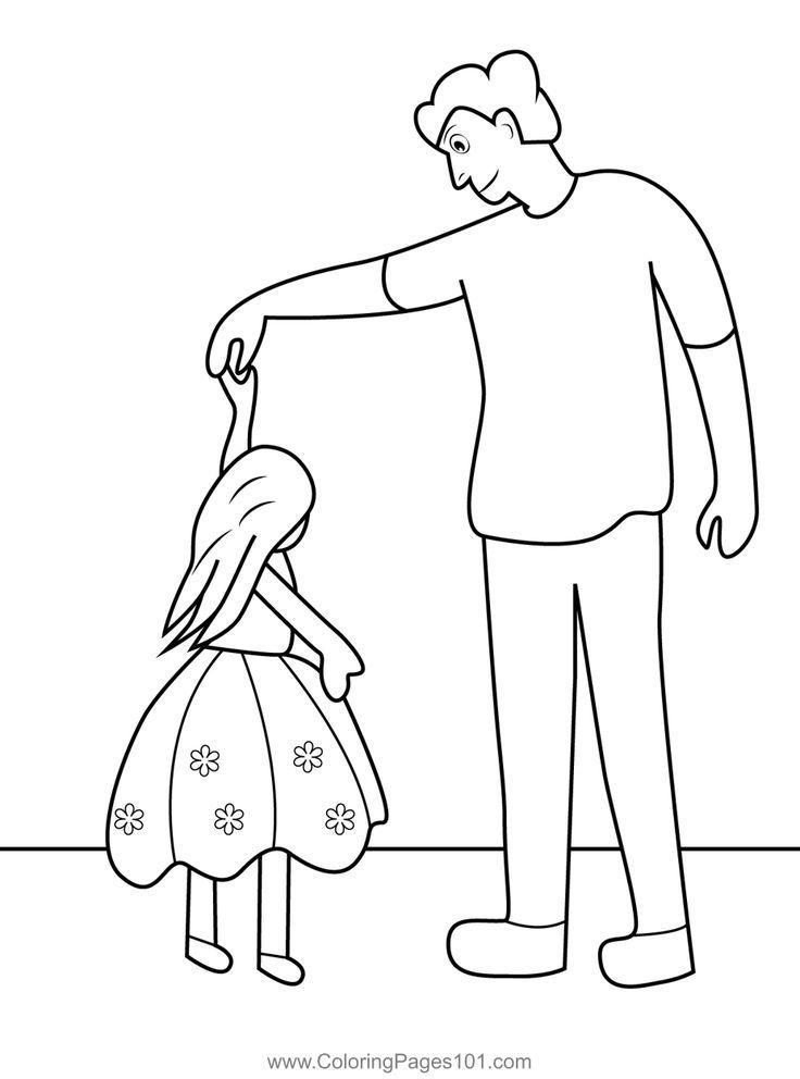 Father and daughter dancing coloring page fathers day coloring page coloring pages dance coloring pages