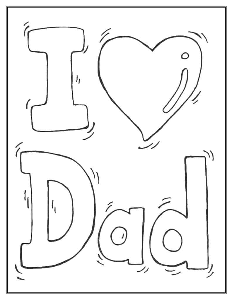 Fathers day coloring pages free easy print pdf