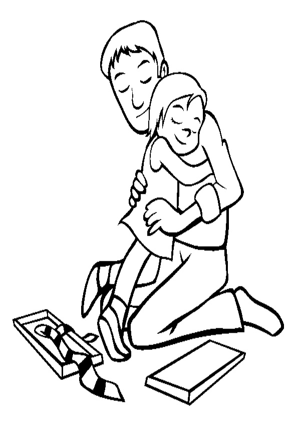 Coloring pages father daughter coloring pages