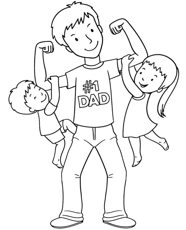 Fathers day coloring page sheet