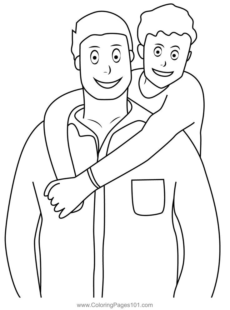 Father and son coloring page fathers day coloring page coloring pages father and son