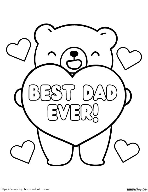 Free fathers day coloring pages