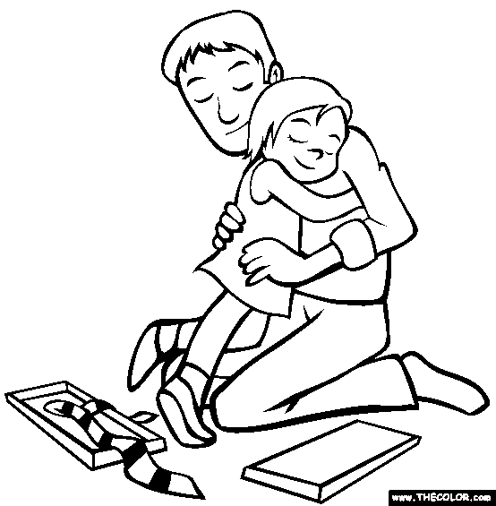 Gift for dad coloring page free gift for dad online coloring dad drawing fathers day drawings children sketch