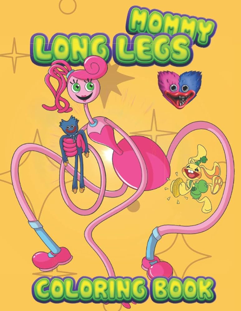 Mommy long legs coloring book new original coloring poppy characters easy coloring for kids boys girls toddlers coloring pages of mommy kissy missy daddy longs legs birthday playtime