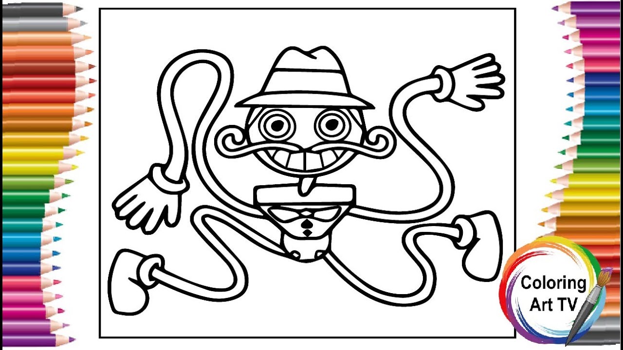 Daddy long legs coloring pages poppy playtimecoloring pages poppy playtime daddy long legs