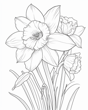 Daffodil printable pages