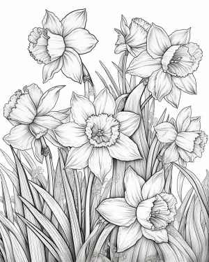 Daffodil printable pages