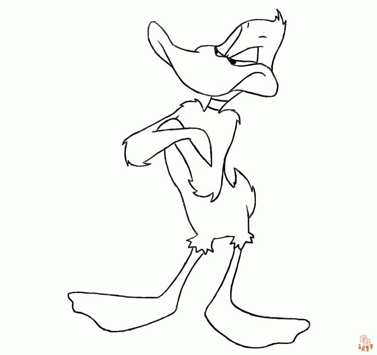 Color your world with daffy duck looney tunes coloring pages