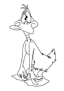 Daffy duck is confused coloring page super coloring cartoon coloring pages cartoon drawings disney art drawings