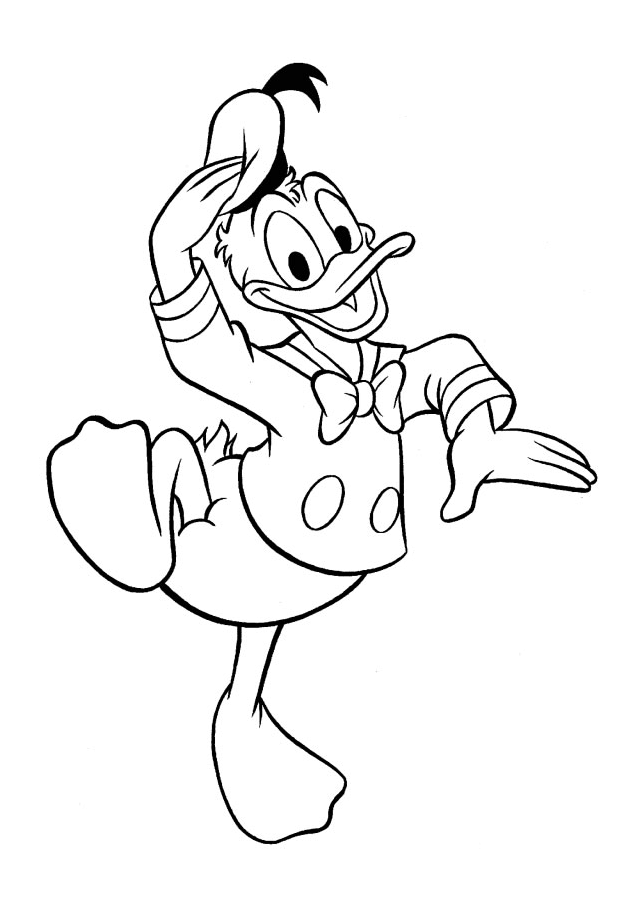 Free printable donald duck coloring pages for kids