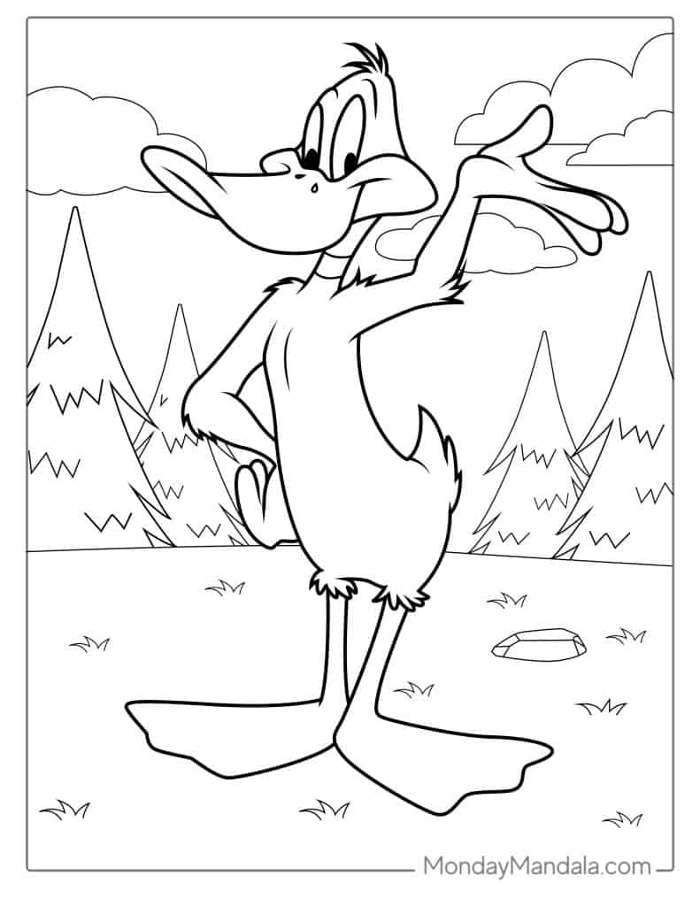 Looney tunes coloring pages free pdf printables