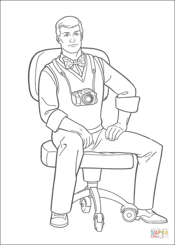 Jimmy olsen photographer of the daily planet coloring page free printable coloring pages