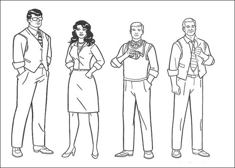 Daily planet staff coloring page free printable coloring pages