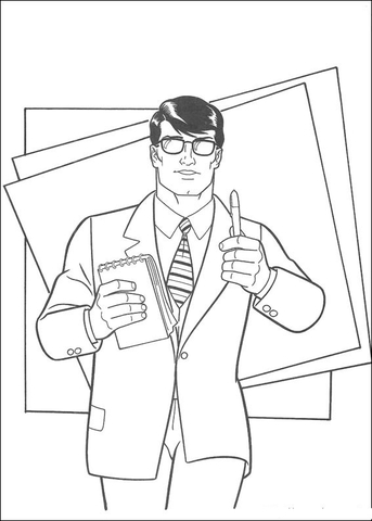 Clark kent is a journalist for the daily planet a metropolis newspaper coloring page free printable coloring pages