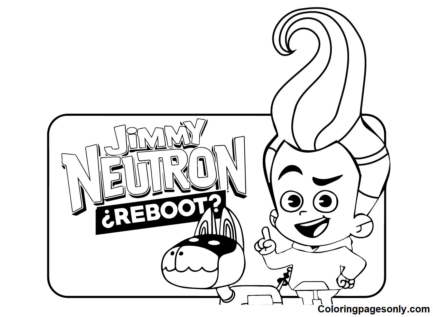 Jimmy neutron coloring pages printable for free download