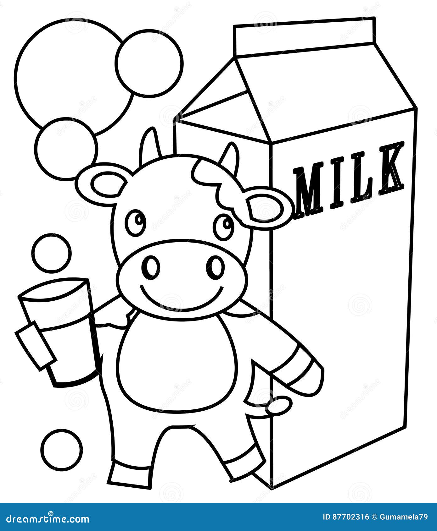 Milk coloring page stock illustration illustration of country